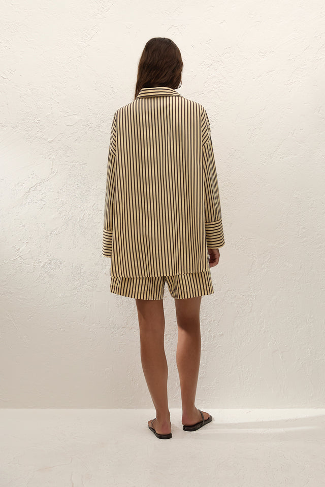 Clemente Shirt Carmen Stripe Sand Cedar