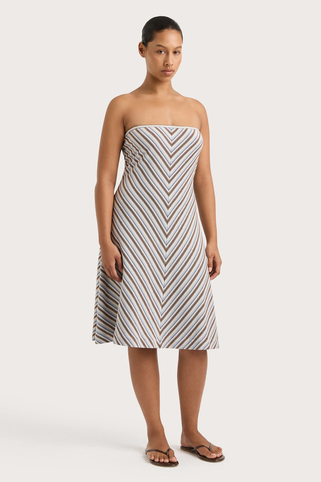 Arion Dress Blue Stripe