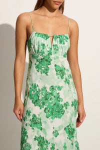 San Paolo Midi Dress Rosella Floral Green - Final Sale