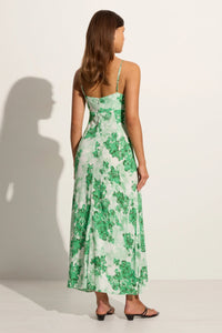 San Paolo Midi Dress Rosella Floral Green - Final Sale