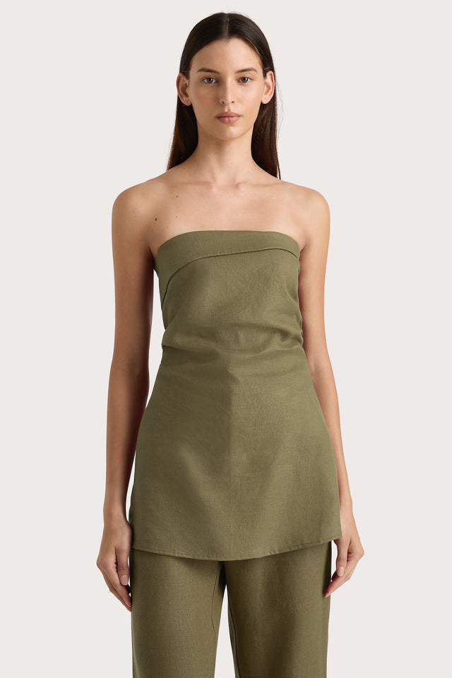 Boe Tunic Top Khaki - Final Sale