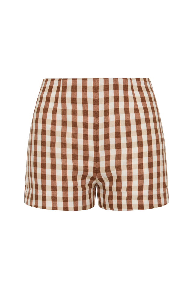 Lila Mini Short Gingham Cedar