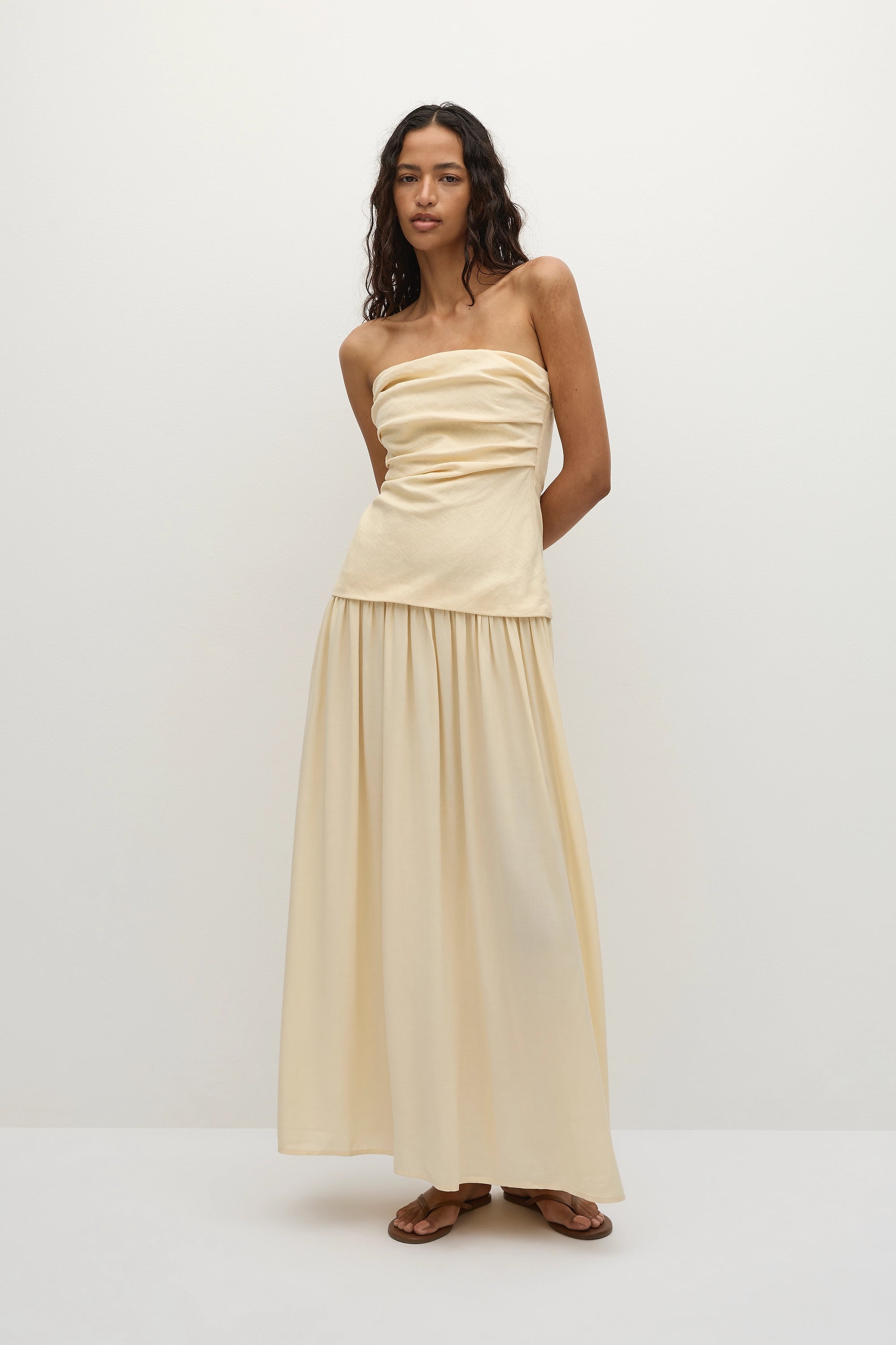 Hedy Maxi Dress Butter - Faithfull the Brand INT