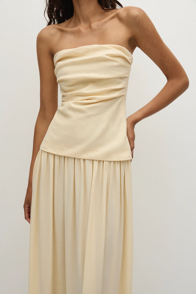 Hedy Maxi Dress Butter - Faithfull the Brand INT Hedy Maxi Dress Butter - Faithfull the Brand INT