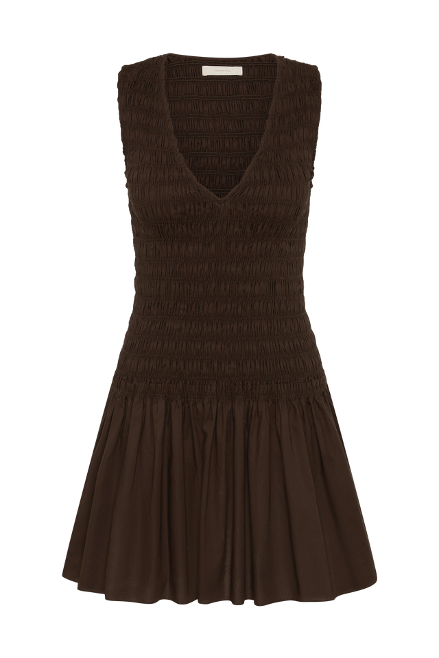Palomar Mini Dress Espresso - Faithfull the Brand INT Palomar Mini Dress Espresso - Faithfull the Brand INT