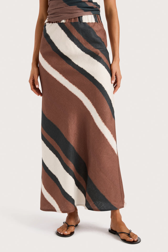 Dalicenca Skirt Futura Stripe Chocolate