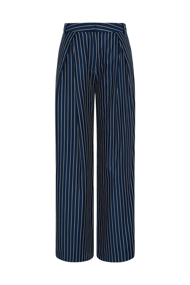 Lalia Trouser Chevron Stripe Vintage Navy