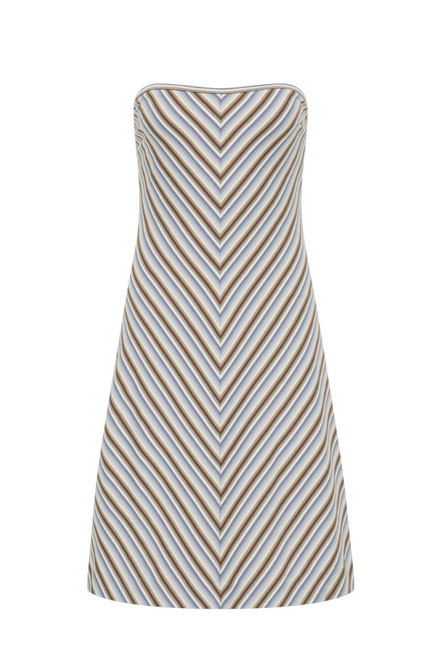 Arion Dress Blue Stripe