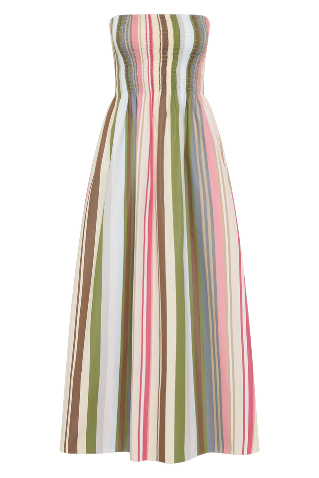 Jamie Midi Dress Meleu Stripe Multi