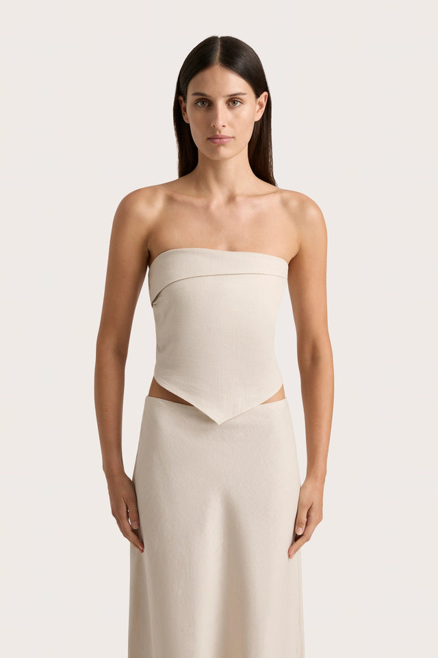 Antibes Strapless Top Sand