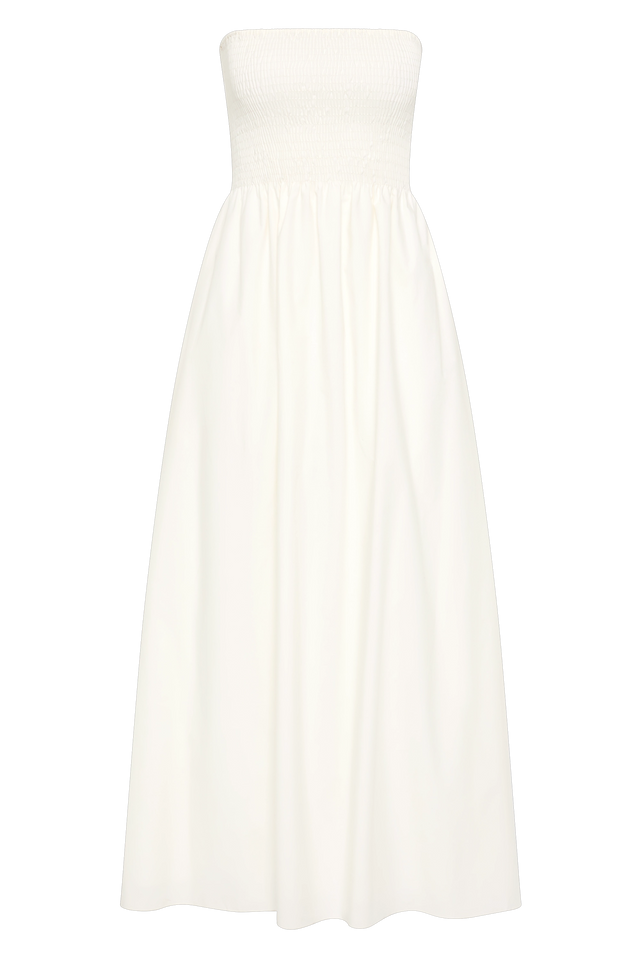 Jamie Midi Dress White - Faithfull the Brand INT Jamie Midi Dress White - Faithfull the Brand INT