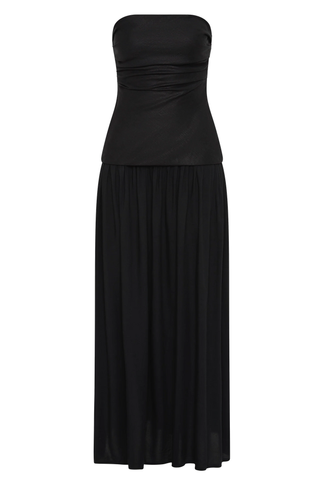 faithfull the brand black maxi dress Faithfull Black Linen Raynara Maxi Dress by Faithfull The Brand