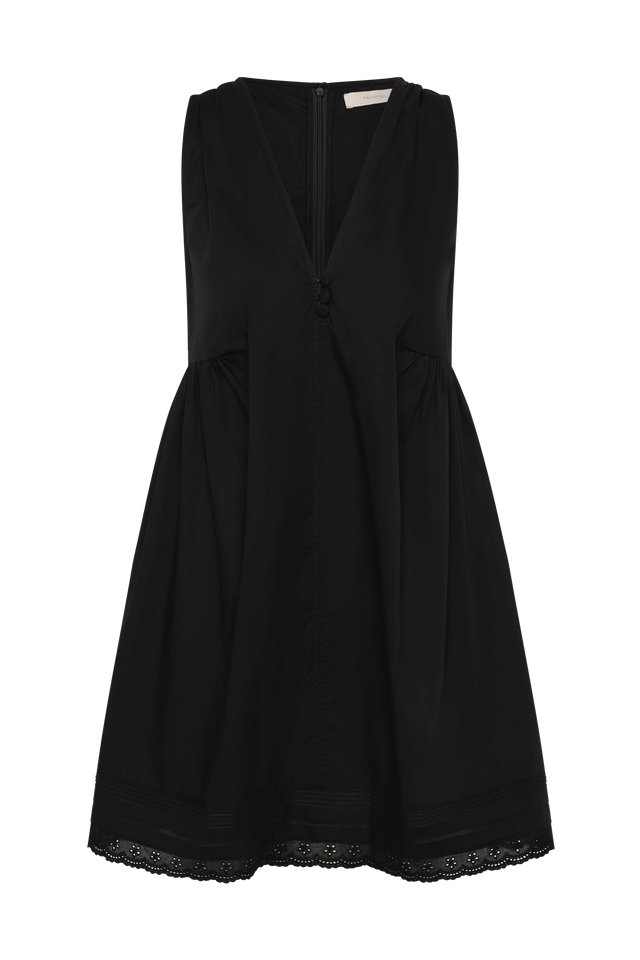 Dion Mini Dress Fiore Lace Black