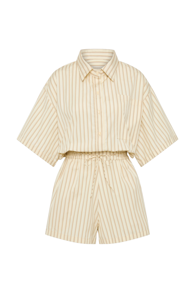 Faia Playsuit Shadow Stripe Butter