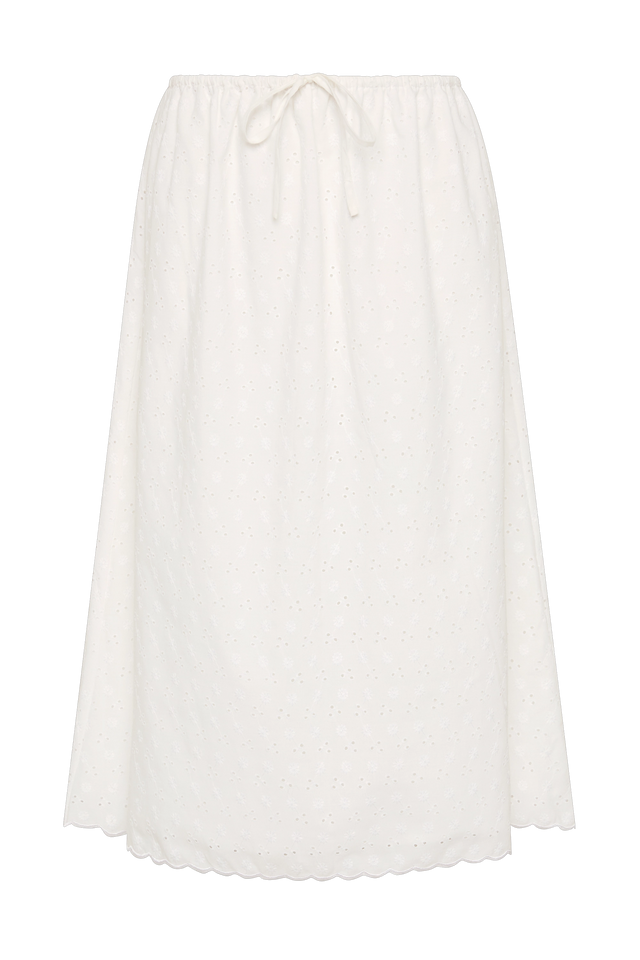 Santana Skirt Lucy Broderie White