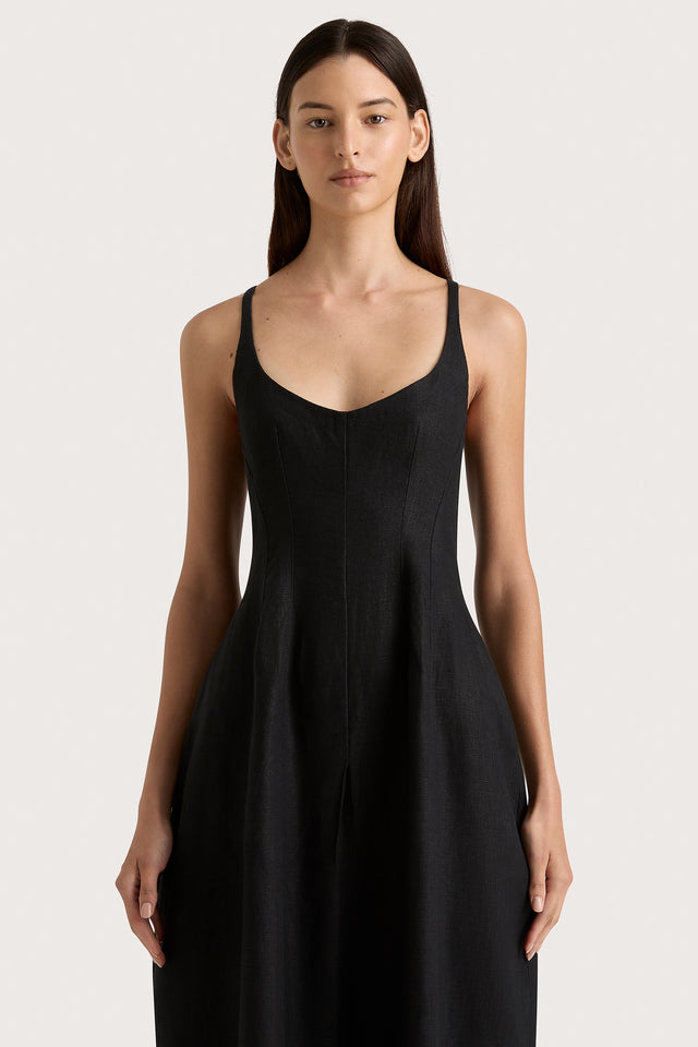 Sanne Midi Dress Black