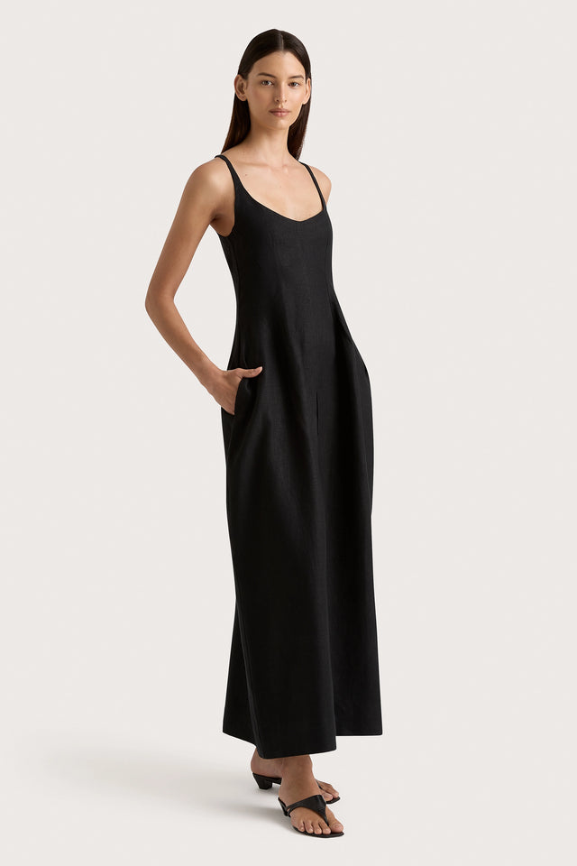 Sanne Midi Dress Black