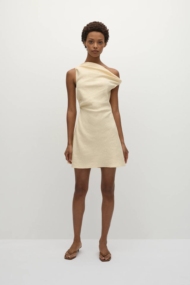 faithfull the brand one shoulder dress FAITHFULL Laureles One-Shoulder Striped Organic Cotton-Poplin Maxi Dress