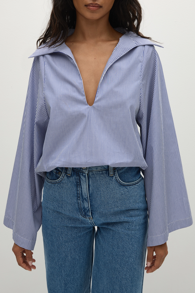 Gaia Top Helle Stripe Vintage Navy