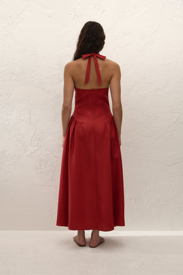 La Cala Midi Dress Chilli