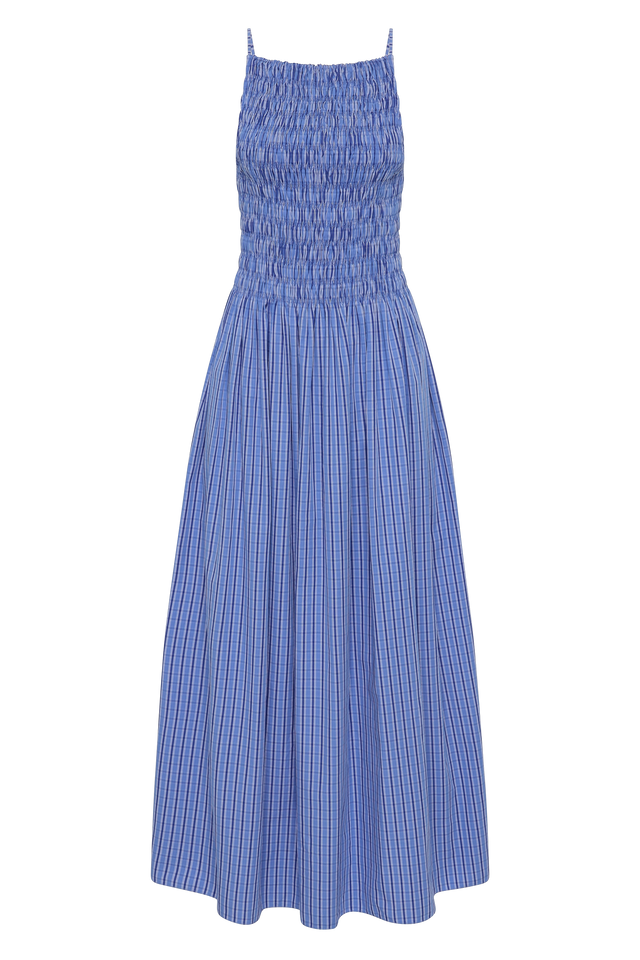 faithfull laia shirred gingham cotton maxi dress Faithfull - Laia shirred gingham cotton maxi dress