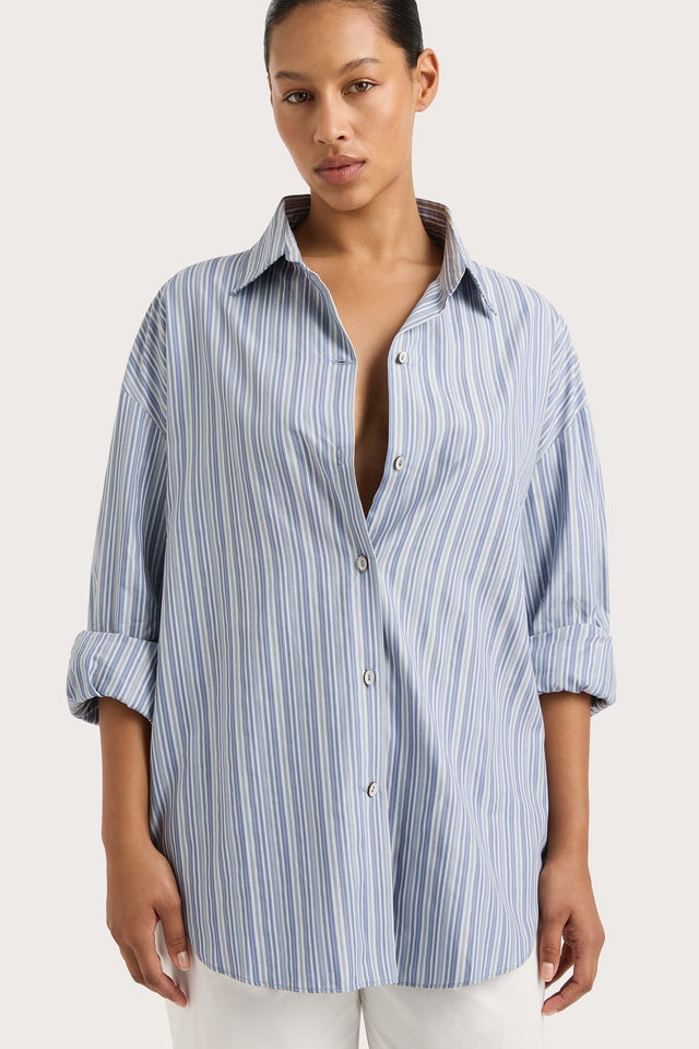 En Vau Shirt Blue Stripe