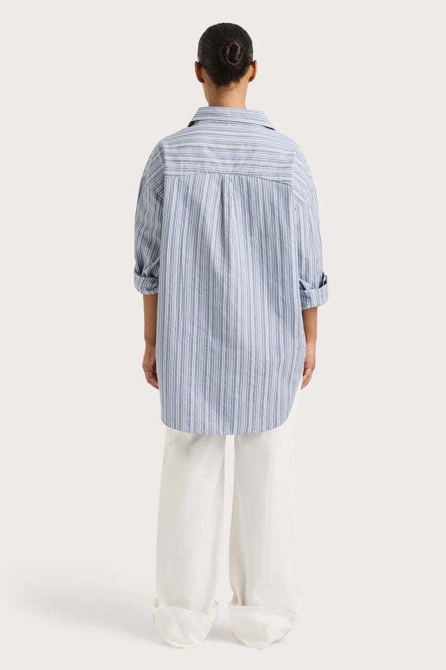 En Vau Shirt Blue Stripe