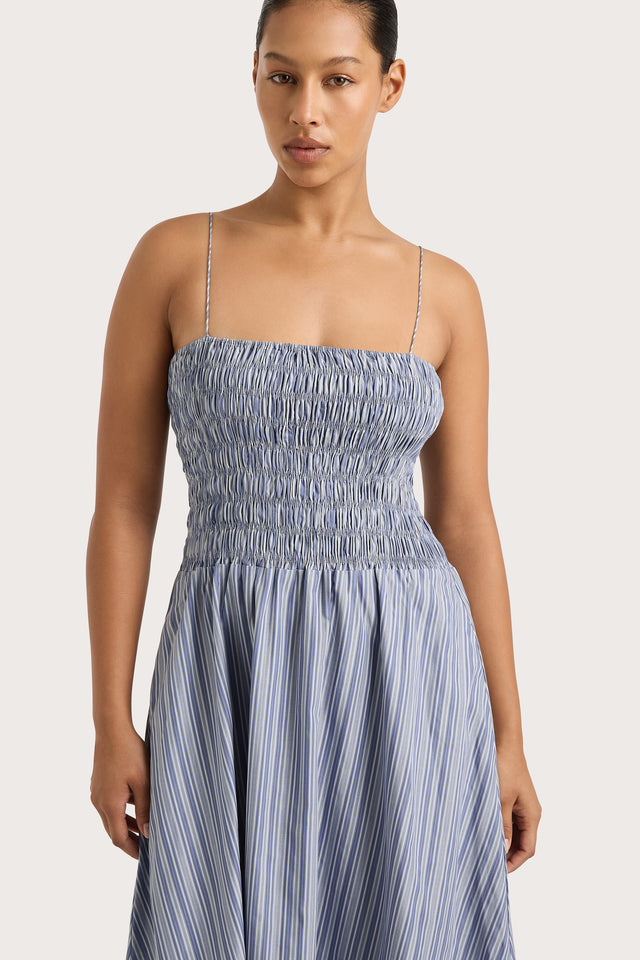 Lida Maxi Dress Blue Stripe