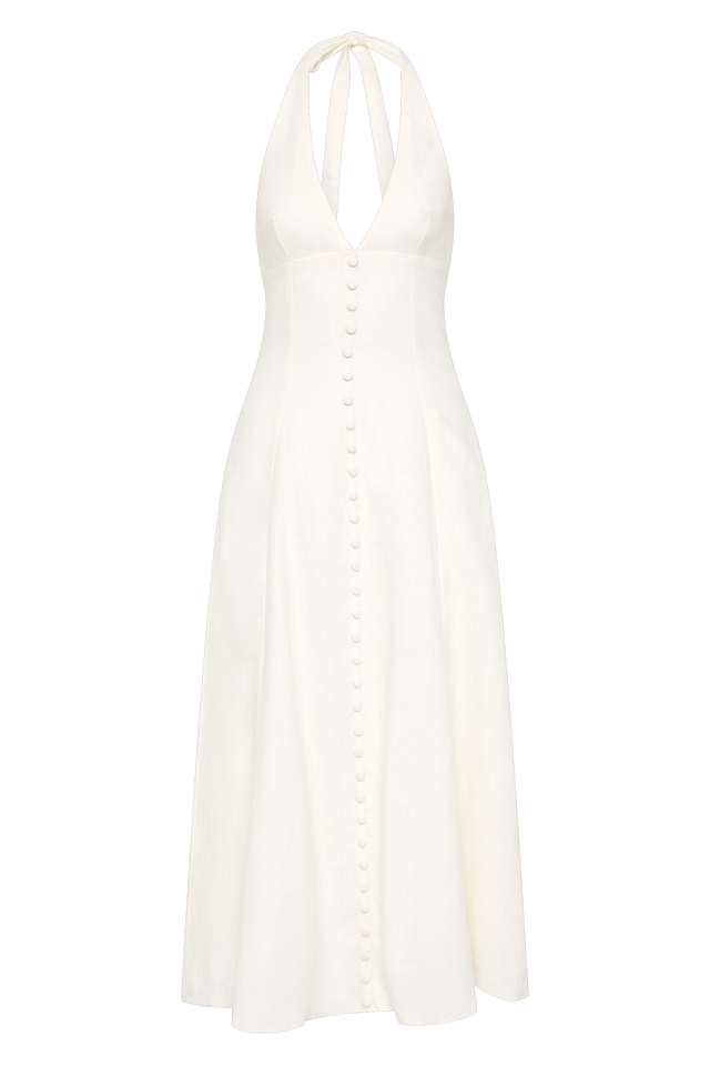 Marie Midi Dress White