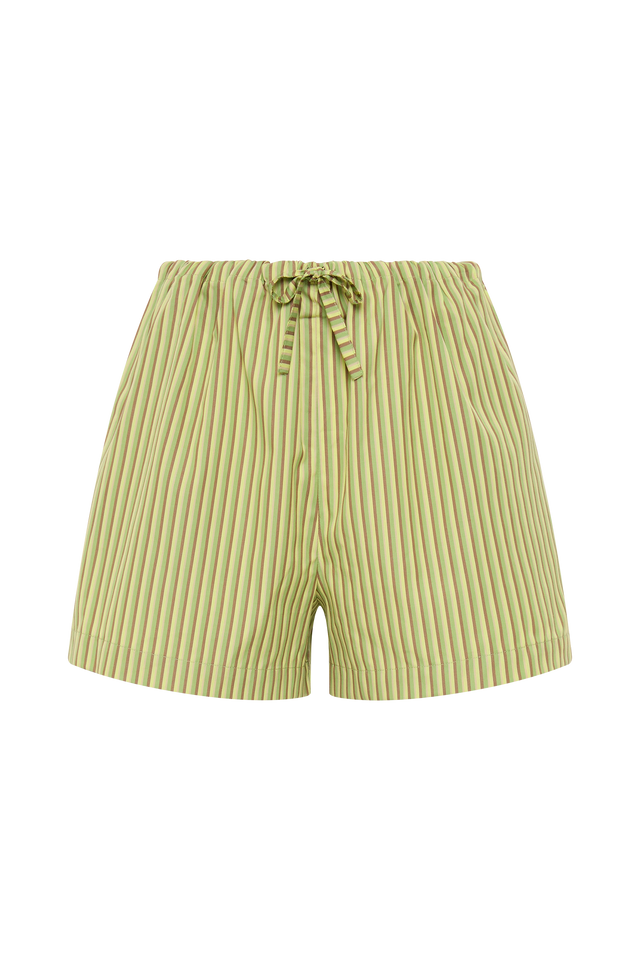 Freja Shorts Green Stripe