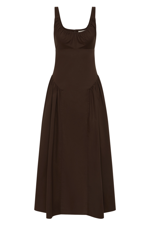 Marcella Midi Dress Espresso - Faithfull the Brand INT Marcella Midi Dress Espresso - Faithfull the Brand INT