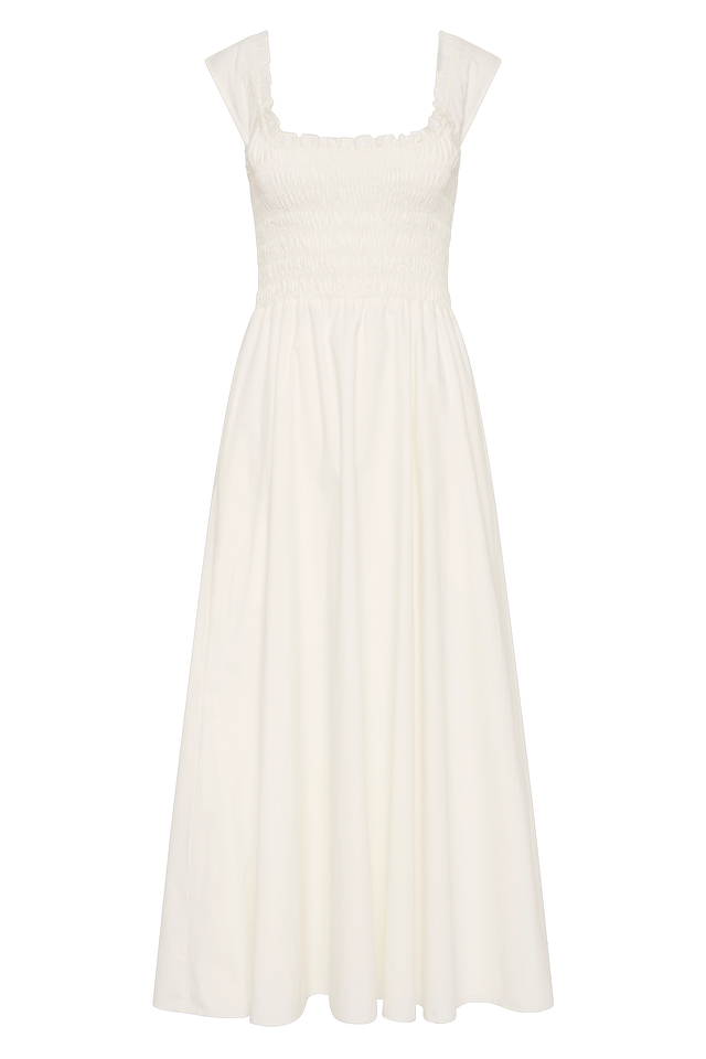 Eudora Midi Dress White - Faithfull the Brand INT Eudora Midi Dress White - Faithfull the Brand INT
