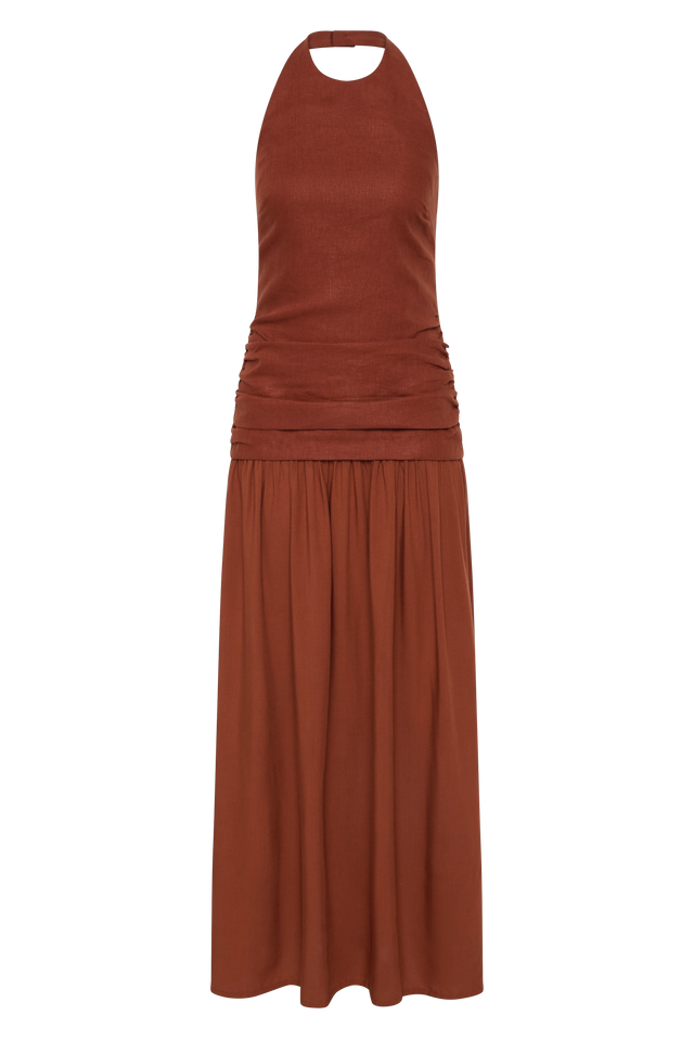 Tali Maxi Dress Terracotta - Faithfull the Brand INT Tali Maxi Dress Terracotta - Faithfull the Brand INT