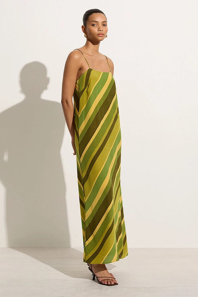 Muni Maxi Dress Cisco Stripe Palm