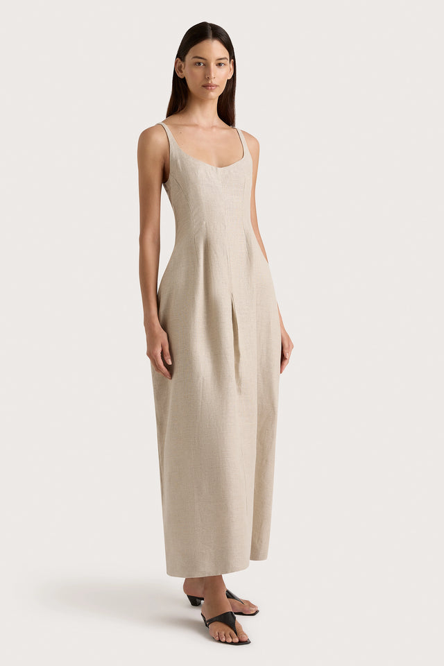 Sanne Midi Dress Oatmeal