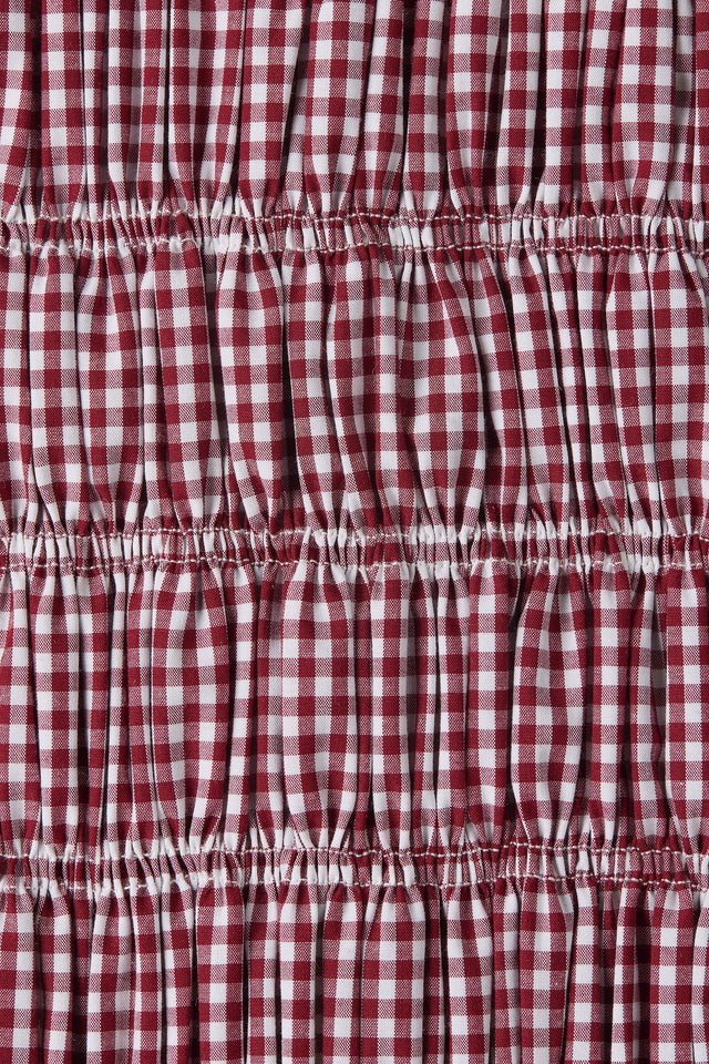 Eudora Midi Dress Gingham Deep Red - Faithfull the Brand INT Eudora Midi Dress Gingham Deep Red - Faithfull the Brand INT