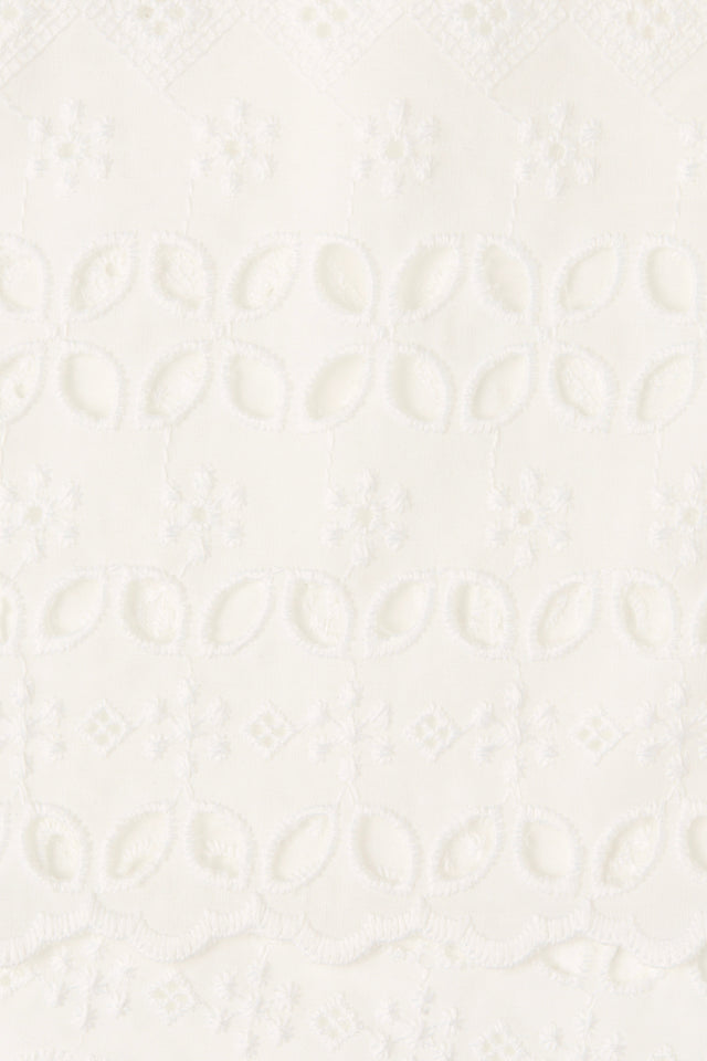 Roja Mini Dress Rosa Broderie White