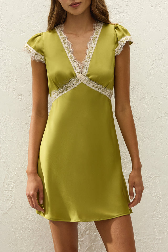 Verena Mini Dress Green - Faithfull the Brand INT Verena Mini Dress Green - Faithfull the Brand INT