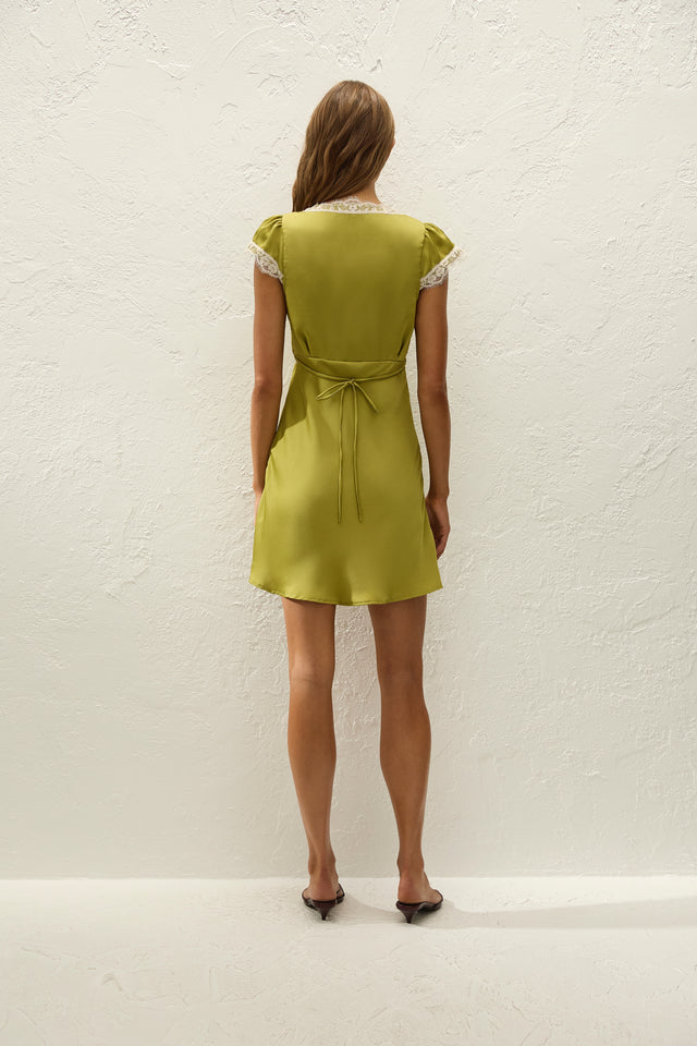 Verena Mini Dress Green, L / GREEN Verena Mini Dress Green, L / GREEN