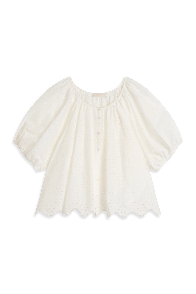 Cochiti Top Sandara Broderie White