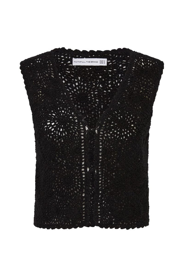 Alejandreas Handmade Crochet Vest Black