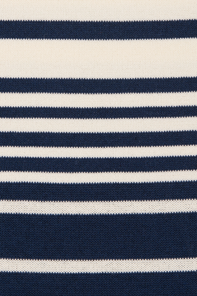 Arlette Strapless Top Navy Cream Stripe
