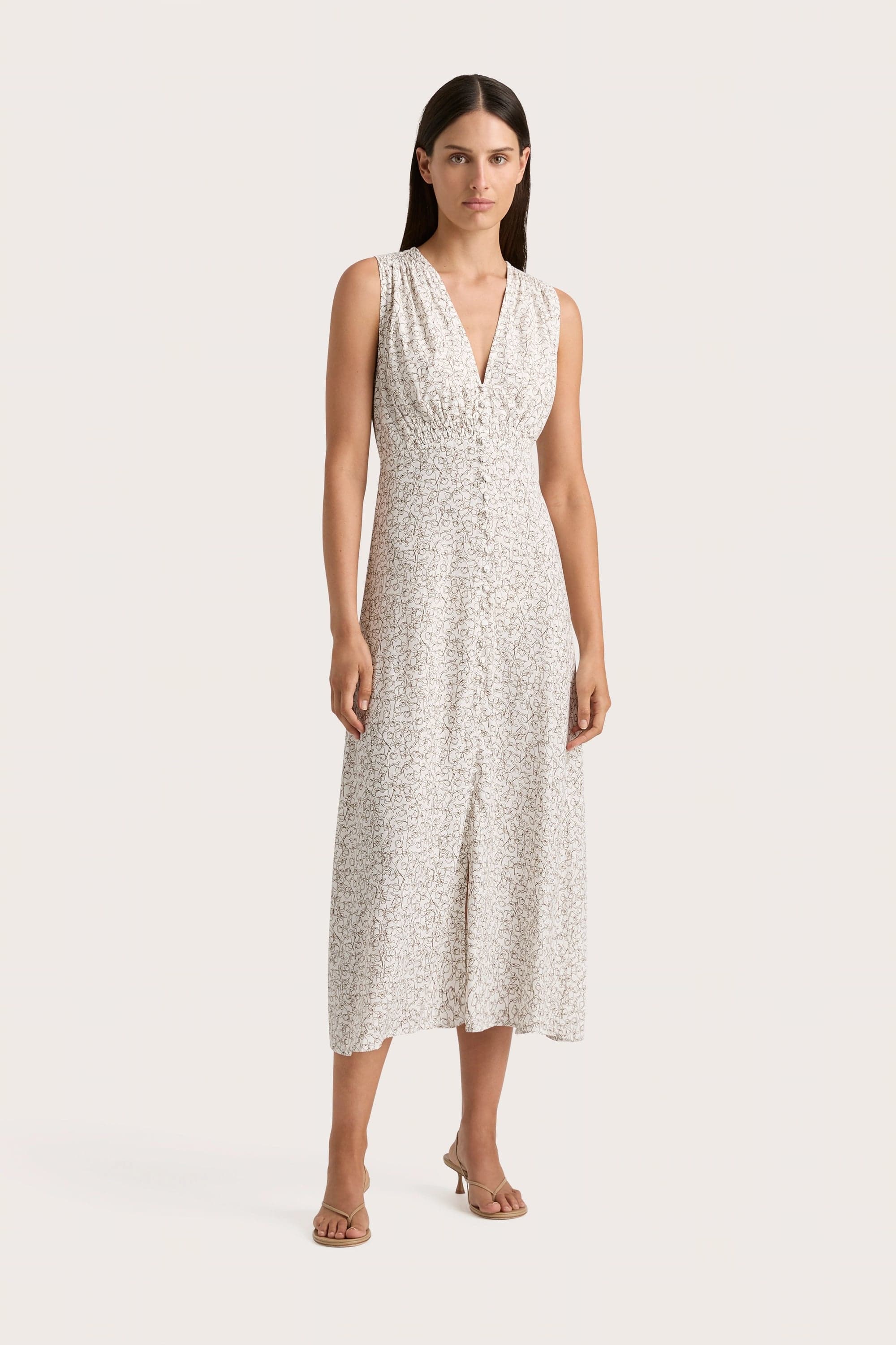 Faithfull la falaise midi dress hotsell