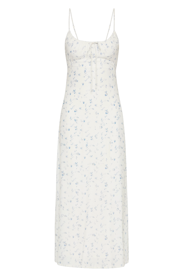 Pau Dress Blossom Egg Shell Powder Blue