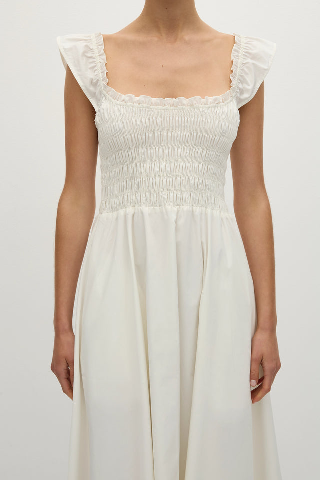 Eudora Midi Dress White - Faithfull the Brand INT Eudora Midi Dress White - Faithfull the Brand INT