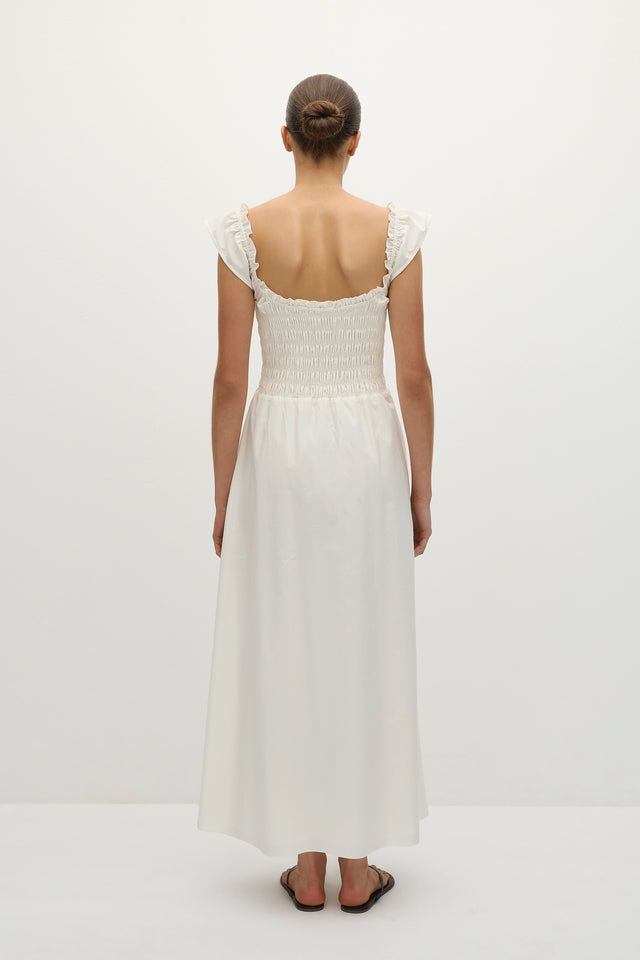 Eudora Midi Dress White