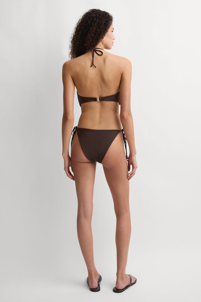 Zaru Bikini Top With Beads Carob