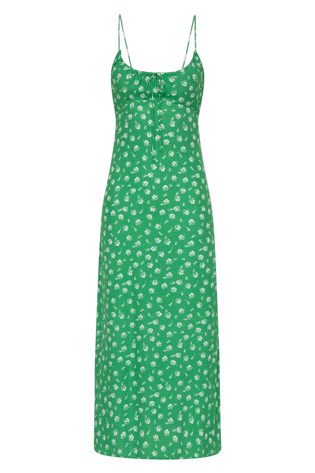 Pau Midi Dress Green - Final Sale Faithfull the Brand Pau Midi Dress Green - Final Sale Faithfull the Brand
