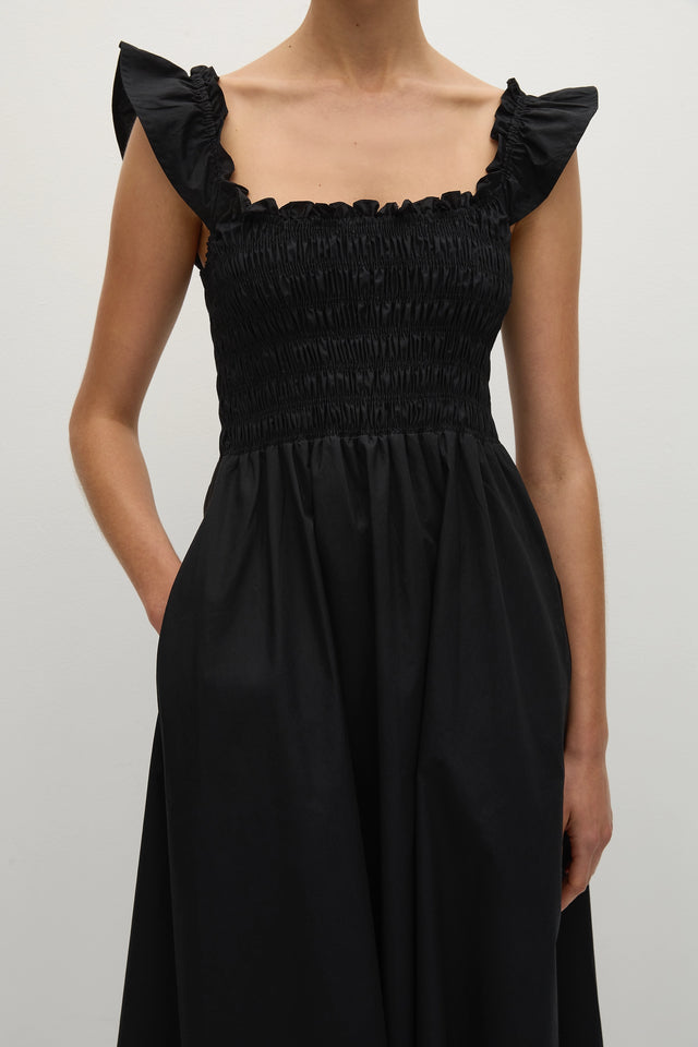 Eudora Midi Dress Black - Faithfull the Brand INT Eudora Midi Dress Black - Faithfull the Brand INT