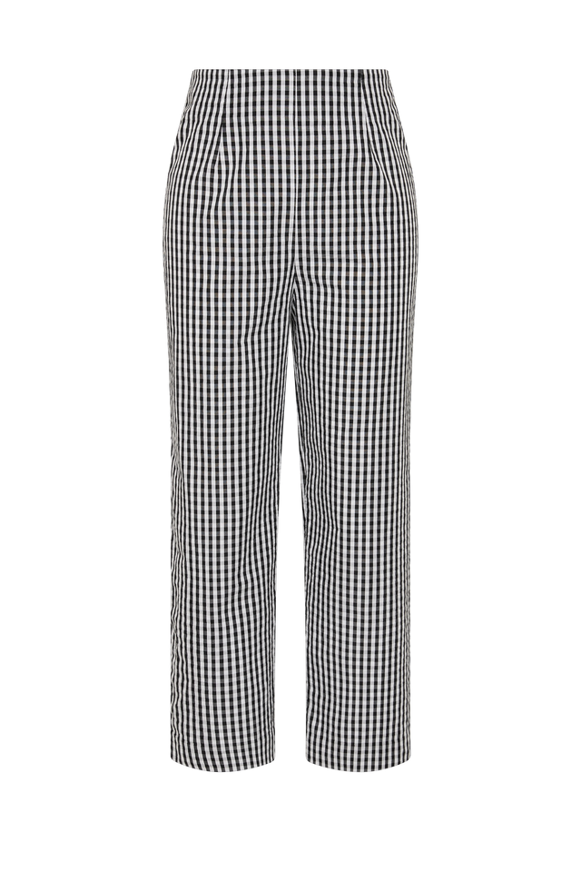 Claudine Pant Black Textured Gingham